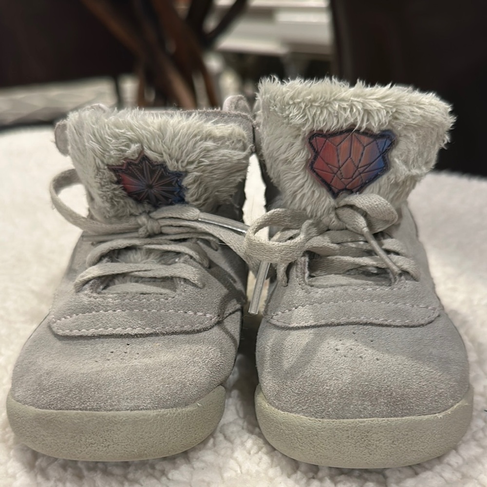 Reebok Gray Suede Boots with Plush Lining